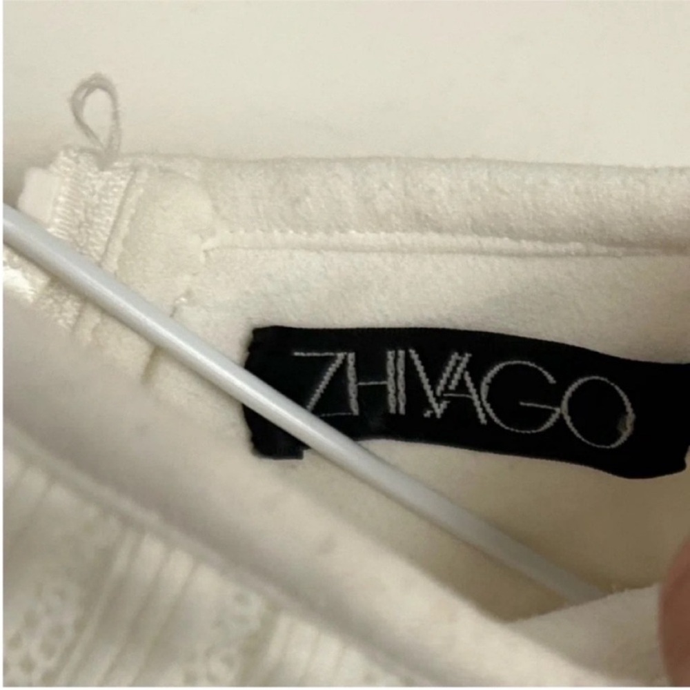 Zhivago The Boss Sheer Panel Sequin Midi Dress White - Picture 10 of 11